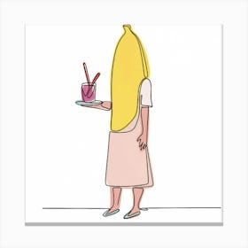 Banana Girl Canvas Print