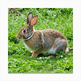 Rabbit In The Grass 6 Canvas Print