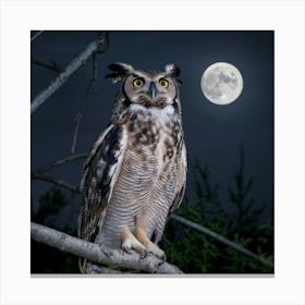 A Photo Of A Great Horned Owl Perched On Toile