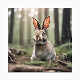 Rabbit In The Forest 129 Canvas Print