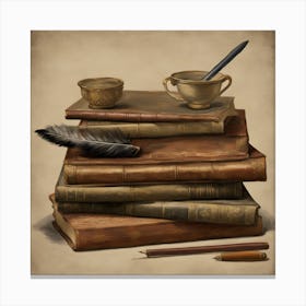 Stack Of Books Canvas Print