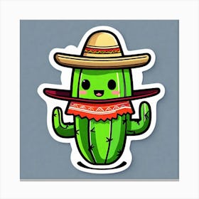 Cactus Sticker 11 Canvas Print