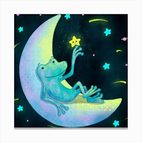 Frog And Star Canvas Print