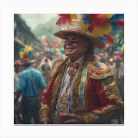 Man In A Colorful Costume 5 Canvas Print