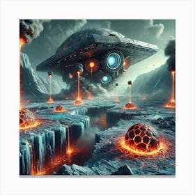 A Futuristic Sci Fi Depiction Of The Infernal Levi Canvas Print