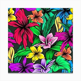 Hibiscus Flower Plant Tropical 2 Canvas Print