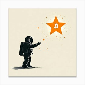 Bitcoin Star Canvas Print