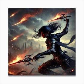 Zoya Nightshade Shadowfire Daggers Canvas Print