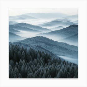 Foggy Mountains Canvas Print