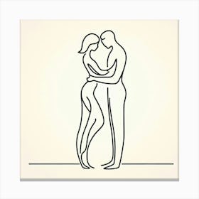 Love, line art Canvas Print