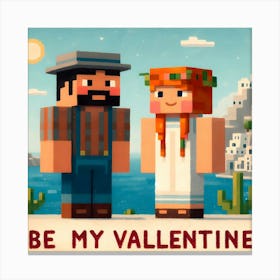 Be My Valentine - greece couple Canvas Print