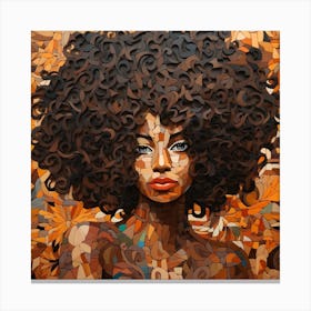 Afro Haired Woman 1 Canvas Print