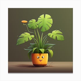 Cute Monster Plant Canvas Print