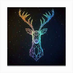 Abstract Deer Head Canvas Print