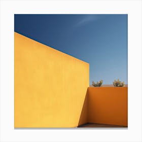 Yellow Wall And A The Beach Summer Photography Canvas Print