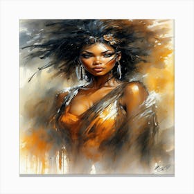 Afro-American Woman Canvas Print