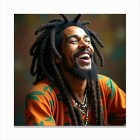 Reggae Man Laughing Canvas Print