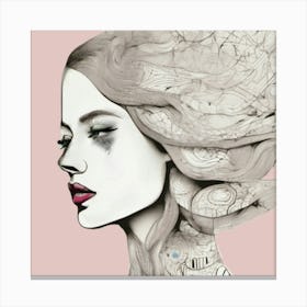 Portrait Of A Party Girl Canvas Print