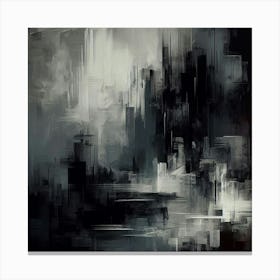 Abstract - Black And White Canvas Print