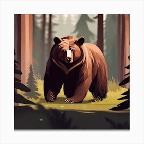 Bear In The Forest 2 Canvas Print