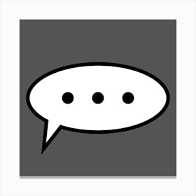 Silent Speech Bubble Canvas Print