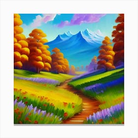 Magnificent forest meadows oil painting abstract painting art 18 Canvas Print