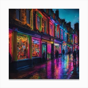 Christmas Lights In London Canvas Print