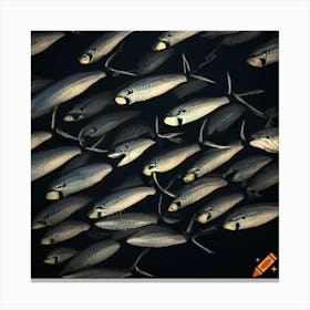 School Of Sardines Canvas Print