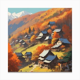 Autumn Village 13 Canvas Print