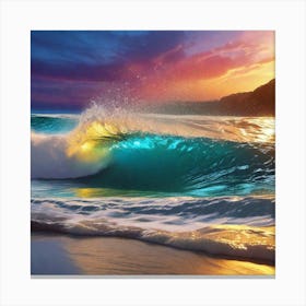 Sunset At The Beach 47 Canvas Print