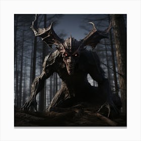 Demon In The Woods 10 Canvas Print