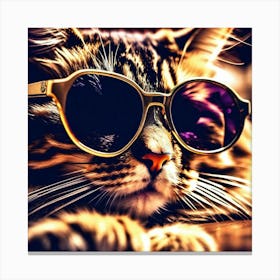 Cat In Sunglasses 18 Canvas Print