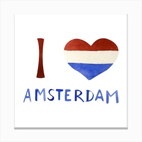 I Love Amsterdam Canvas Print