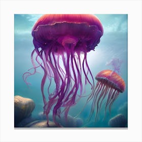 Flying Jelly 6 Canvas Print