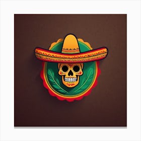 Day Of The Dead Skull 142 Canvas Print