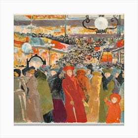 'The People In The Market' Canvas Print