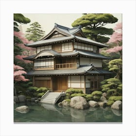 Japanese House Art Print 6 Canvas Print