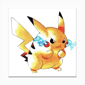 Pokemon Pikachu fighting Canvas Print