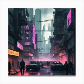 Futuristic City 60 Canvas Print