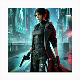 A Sci Fi Character Depiction Of Zoya Nightshade, T Canvas Print