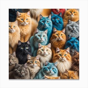 Group Of Cats Canvas Print