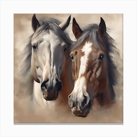 Two Horses Canvas Print