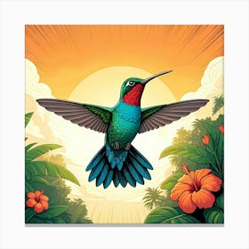 Flight of the Hummingbird Canvas Print