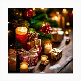 Celebration Festive Joy Family Gifts Lights Decorations Warmth Tradition Cheer Gathering (8) Canvas Print