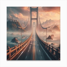 Bridge Over The Ocean Canvas Print