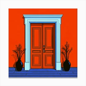 Orange Door Canvas Print