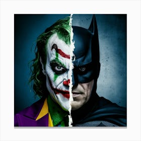 Batman And Joker Canvas Print