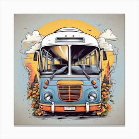 Vintage Bus Canvas Print