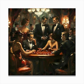 Elegance and Intrigue: A Night at the Speakeasy Canvas Print