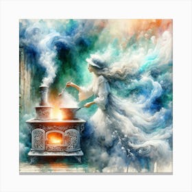 Fairy In The Kitchen Canvas Print